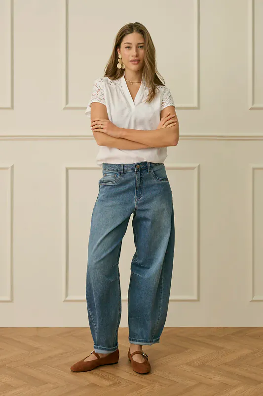 CREAM - Bahren Ankle  Balloon Jeans Bain Light Blue Denim