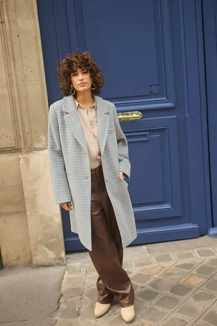 Hovedbilde CREAM - Westie Coat Blue Heaven Jaquard