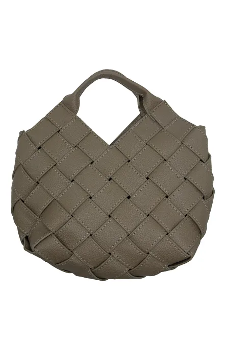 Hovedbilde Håndveske Flettet Taupe