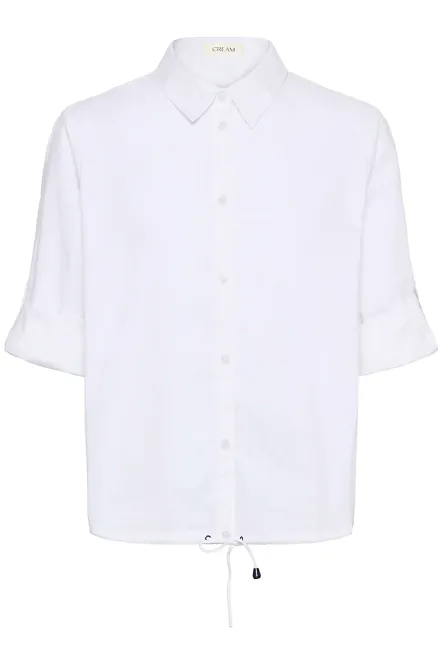 Hovedbilde CREAM - Estela Short Shirt Snowwhite with Blue