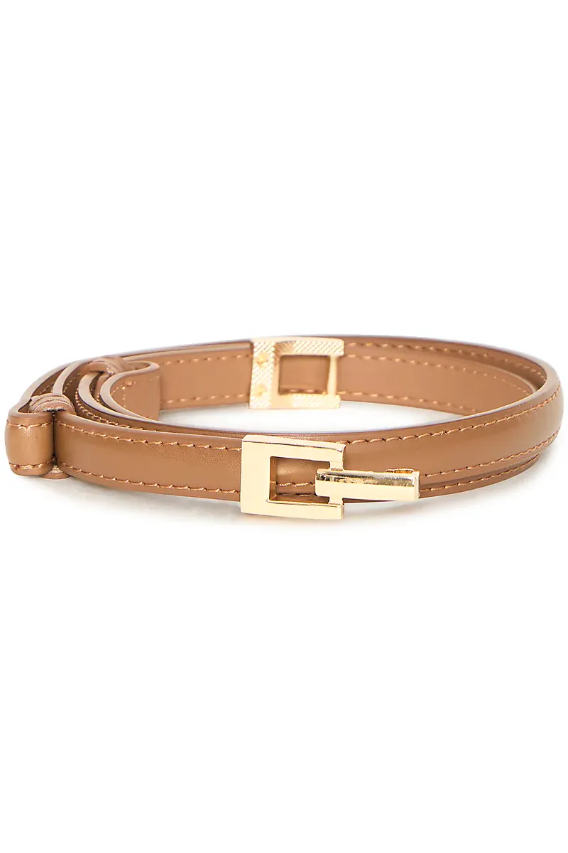 B.YOUNG - Vizana Horsebit Belte Toffee