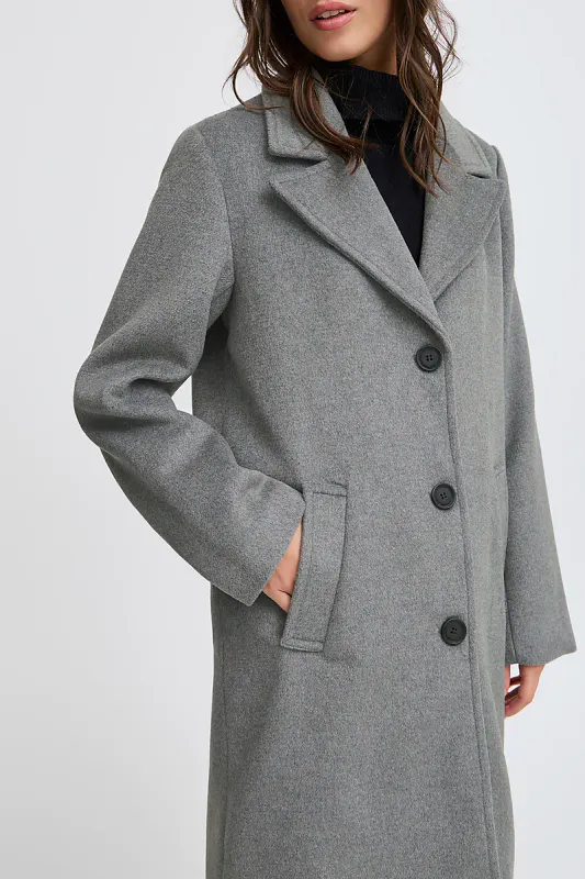 B YOUNG - Kåpe Chanelo Mid Grey Melange