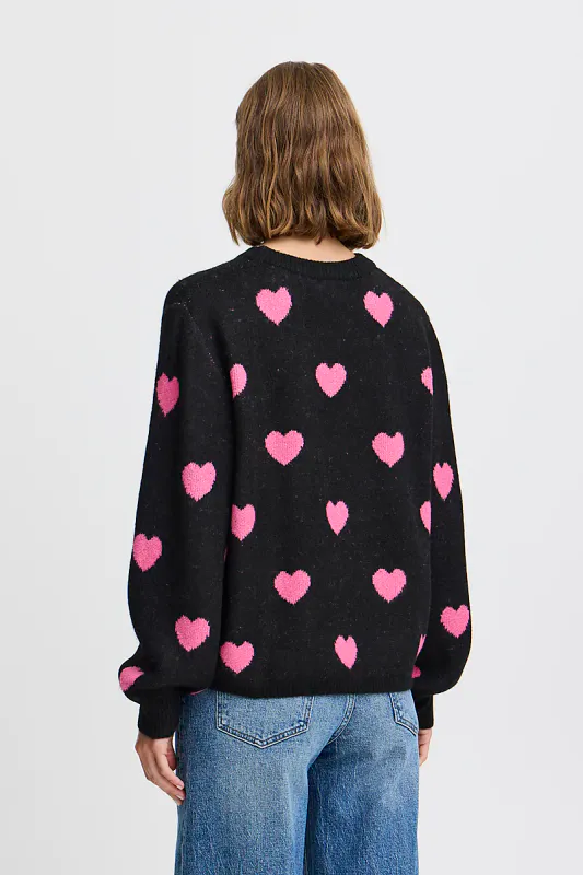 B YOUNG - Genser Minya Heart Chateau Rose Mix