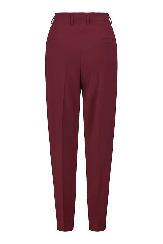 HAUST - Classic Tailored Trouser Deep Burgundy
