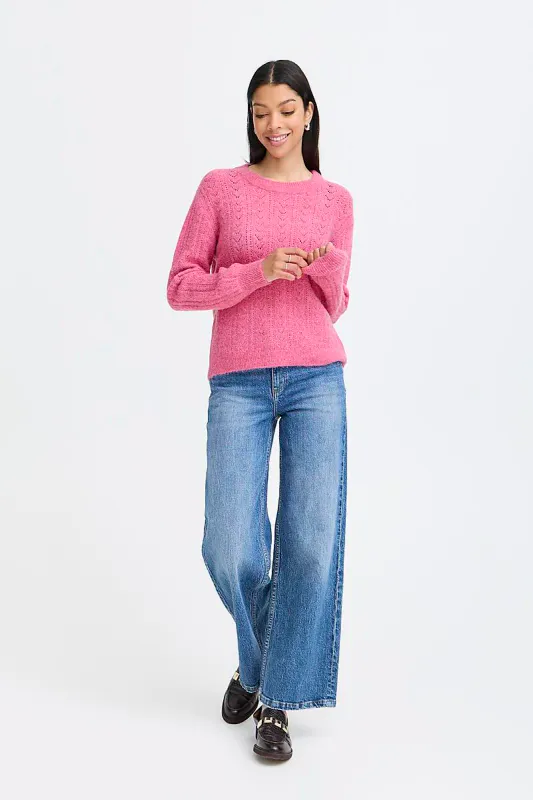 B.YOUNG - Nimma O-Neck Jumper Phlox Pink