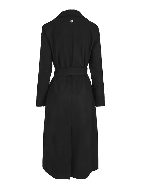 HAUST - Classic Long Belt Coat Black